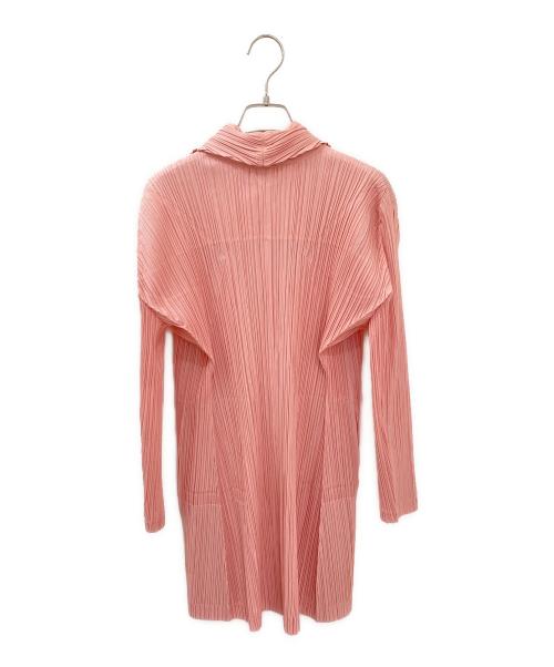 PLEATS PLEASE（プリーツプリーズ）PLEATS PLEASE (プリーツプリーズ) プリーツカーディガン ピンク サイズ:3の古着・服飾アイテム
