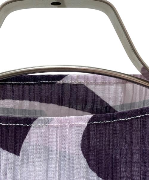 PLEATS PLEASE（プリーツプリーズ）PLEATS PLEASE (プリーツプリーズ) 総柄プリーツカットソー パープル×グレー サイズ:3の古着・服飾アイテム