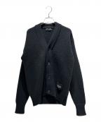 PRADAプラダ）の古着「カシミヤVネックカーディガン UMG053 S211 1KYZ」｜ブラック