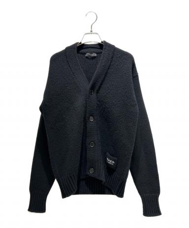 入手困難✨ プラダ 2019 カーディガン ラムウール フォーマル ブラック 中古・古着通販】PRADA (プラダ) カシミヤVネックカーディガン UMG053