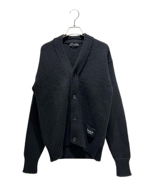 PRADA（プラダ）PRADA (プラダ) カシミヤVネックカーディガン UMG053 S211 1KYZ ブラック サイズ:46の古着・服飾アイテム