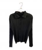 PLEATS PLEASEプリーツプリーズ）の古着「プリーツシャツ」｜ブラック
