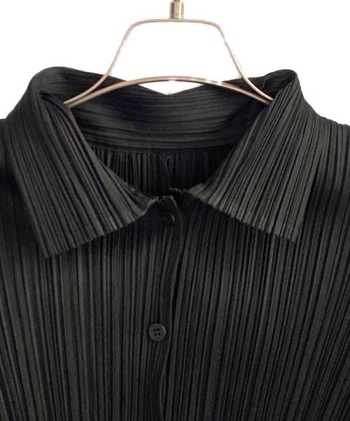 PLEATS PLEASE（プリーツプリーズ）PLEATS PLEASE (プリーツプリーズ) プリーツシャツ ブラック サイズ:4の古着・服飾アイテム
