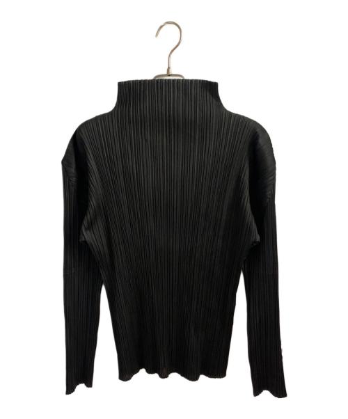 PLEATS PLEASE（プリーツプリーズ）PLEATS PLEASE (プリーツプリーズ) ハイネックプリーツカットソー ブラック サイズ:3の古着・服飾アイテム