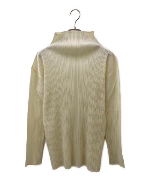 PLEATS PLEASE（プリーツプリーズ）PLEATS PLEASE (プリーツプリーズ) ハイネックプリーツカットソー クリーム サイズ:3の古着・服飾アイテム