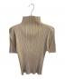 PLEATS PLEASE (プリーツプリーズ) ハイネック半袖プリーツカットソー ベージュ サイズ:不明：28000円