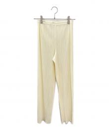 PLEATS PLEASE（プリーツプリーズ）の古着「プリーツパンツ」｜クリーム