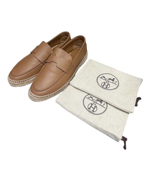 HERMES（エルメス）HERMES (エルメス) エスパドリーユ 《トリップ》 ブラウン サイズ:40の古着・服飾アイテム