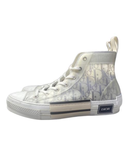Dior（ディオール）DIOR (ディオール) B23オブリークハイカットスニーカー ホワイト×グレー サイズ:40の古着・服飾アイテム