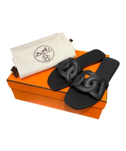 HERMES（エルメス）HERMES (エルメス) サンダル 《アロハ》 ブラック サイズ:36の古着・服飾アイテム