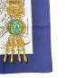 中古・古着 HERMES (エルメス) カレ90 ピンク×ネイビー サイズ:90：23000円