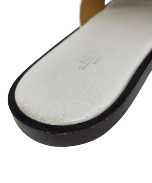HERMES（エルメス）HERMES (エルメス) イズミールサンダル/Izmir Leather Sandals ホワイト サイズ:FREEの古着・服飾アイテム