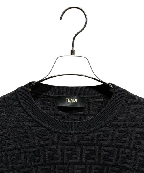 FENDI（フェンディ）FENDI (フェンディ) ズッカニット ブラック サイズ:48の古着・服飾アイテム