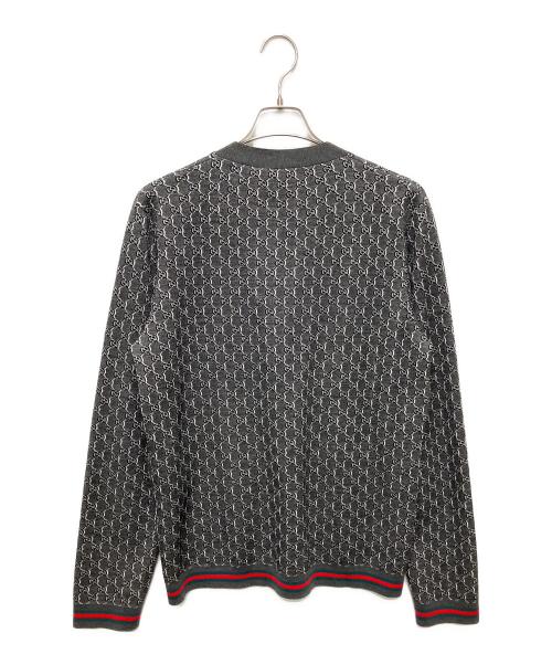 GUCCI（グッチ）GUCCI (グッチ) GGカーディガン　801702XKEAN グレー サイズ:Lの古着・服飾アイテム