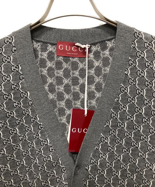 GUCCI（グッチ）GUCCI (グッチ) GGカーディガン　801702XKEAN グレー サイズ:Lの古着・服飾アイテム