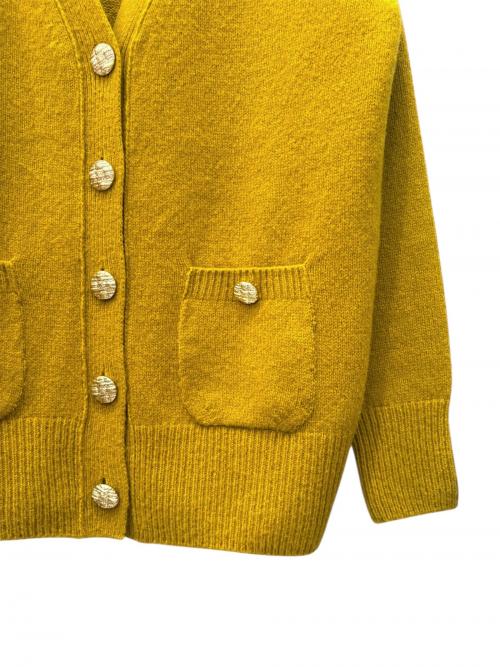 CHANEL（シャネル）CHANEL (シャネル) ココボタンカーディガン マスタード サイズ:36の古着・服飾アイテム