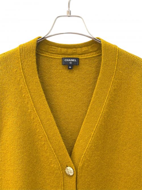 CHANEL（シャネル）CHANEL (シャネル) ココボタンカーディガン マスタード サイズ:36の古着・服飾アイテム