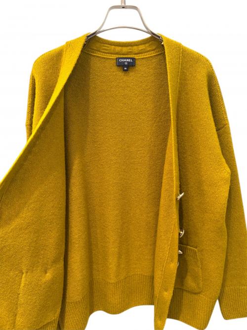CHANEL（シャネル）CHANEL (シャネル) ココボタンカーディガン マスタード サイズ:36の古着・服飾アイテム