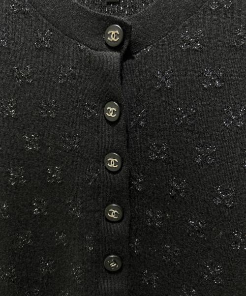 CHANEL（シャネル）CHANEL (シャネル) ココボタンヘンリーネックニット   ブラック サイズ:36の古着・服飾アイテム