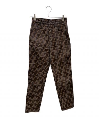 中古・古着通販】FENDI (フェンディ) ズッカパンツ ブラウン サイズ