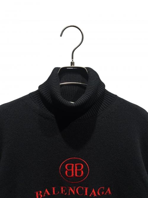BALENCIAGA（バレンシアガ）BALENCIAGA (バレンシアガ) BBタートルネックニット ブラック サイズ:XSの古着・服飾アイテム