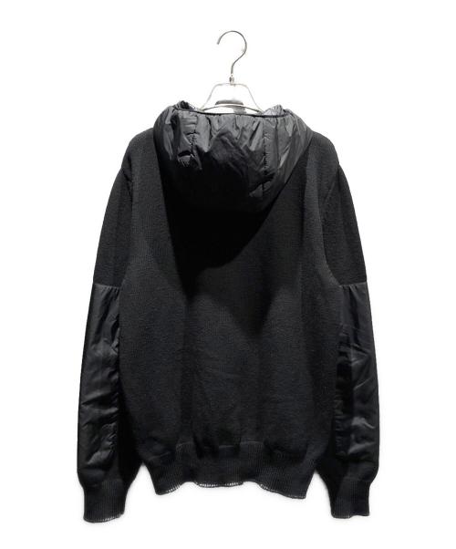 MONCLER GRENOBLE（モンクレール グルノーブル）MONCLER GRENOBLE (モンクレール グルノーブル) 切替ニットジャケット ブラック サイズ:Lの古着・服飾アイテム