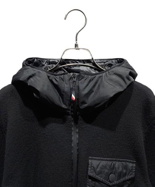 MONCLER GRENOBLE（モンクレール グルノーブル）MONCLER GRENOBLE (モンクレール グルノーブル) 切替ニットジャケット ブラック サイズ:Lの古着・服飾アイテム