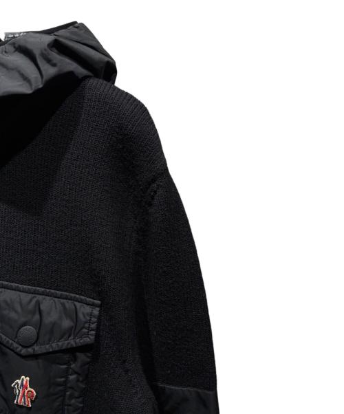 MONCLER GRENOBLE（モンクレール グルノーブル）MONCLER GRENOBLE (モンクレール グルノーブル) 切替ニットジャケット ブラック サイズ:Lの古着・服飾アイテム