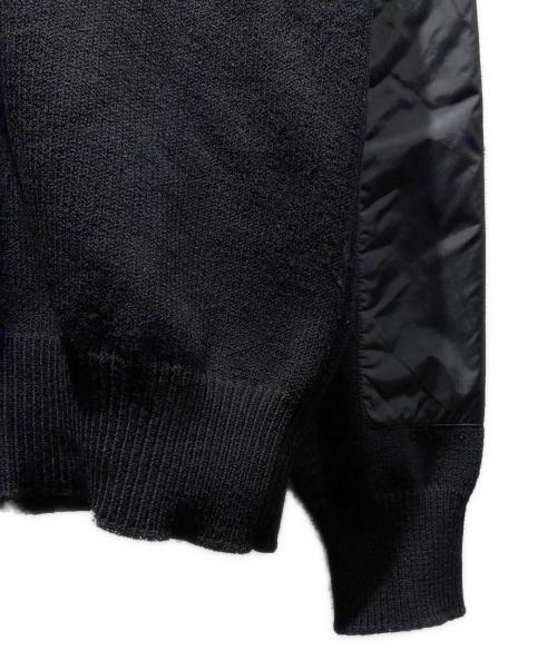MONCLER GRENOBLE（モンクレール グルノーブル）MONCLER GRENOBLE (モンクレール グルノーブル) 切替ニットジャケット ブラック サイズ:Lの古着・服飾アイテム