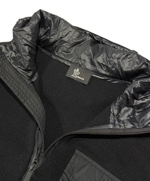 MONCLER GRENOBLE（モンクレール グルノーブル）MONCLER GRENOBLE (モンクレール グルノーブル) 切替ニットジャケット ブラック サイズ:Lの古着・服飾アイテム
