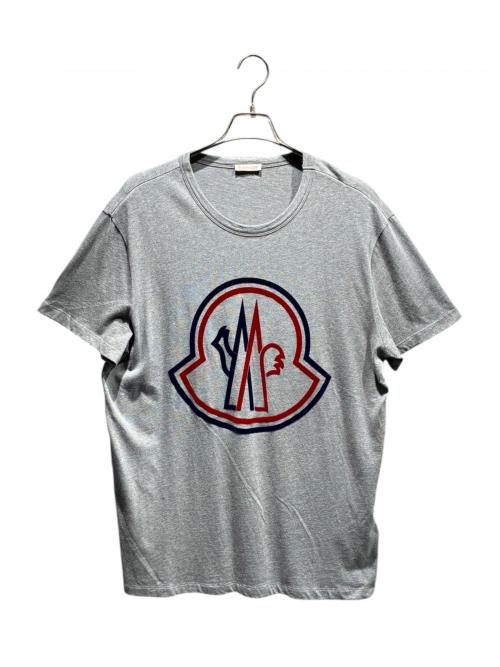 MONCLER（モンクレール）MONCLER (モンクレール) フロッキーロゴTシャツ グレー サイズ:XLの古着・服飾アイテム
