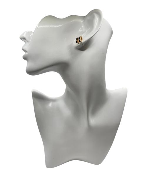 HERMES（エルメス）HERMES (エルメス) 《ミニ・ポップH》ピアス ゴールド×ブラック サイズ:ミニの古着・服飾アイテム