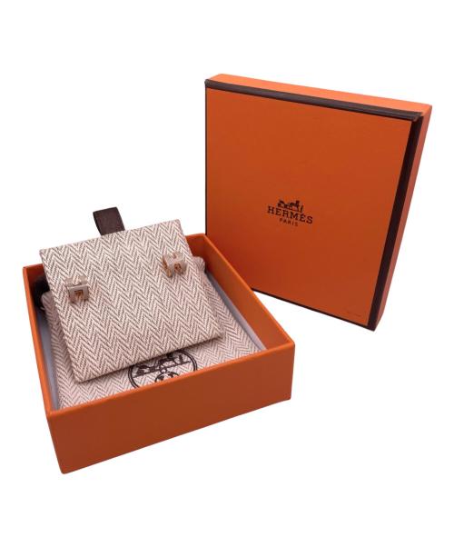 HERMES（エルメス）HERMES (エルメス) ミニポップHピアス ゴールド×グレー サイズ:-の古着・服飾アイテム
