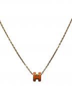 HERMESエルメス）の古着「ミニポップHネックレス/Mini Pop H Necklace」｜オレンジ×ゴールド