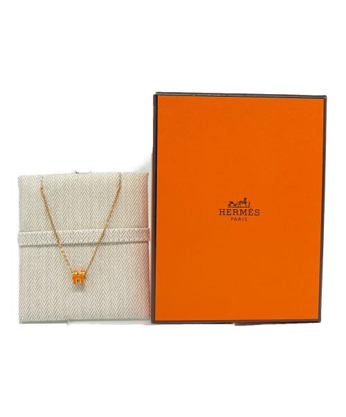 HERMES（エルメス）HERMES (エルメス) ミニポップHネックレス/Mini Pop H Necklace オレンジ×ゴールド サイズ:-の古着・服飾アイテム
