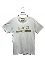 GUCCIグッチ）の古着「ロゴTシャツ」｜ホワイト