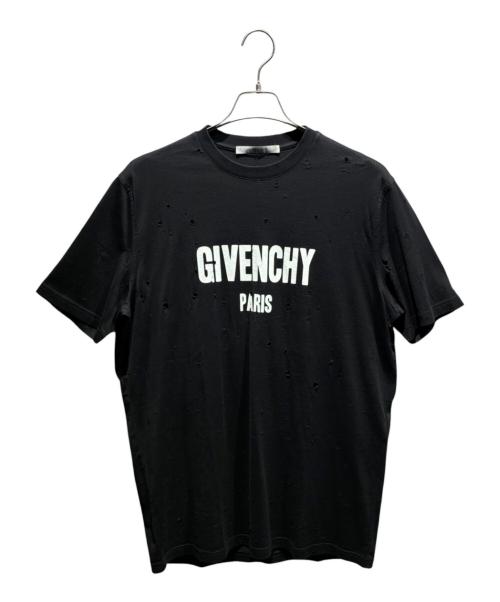 GIVENCHY（ジバンシィ）GIVENCHY (ジバンシィ) デストロイ加工ロゴTシャツ/BW700D3015 ブラック サイズ:XSの古着・服飾アイテム