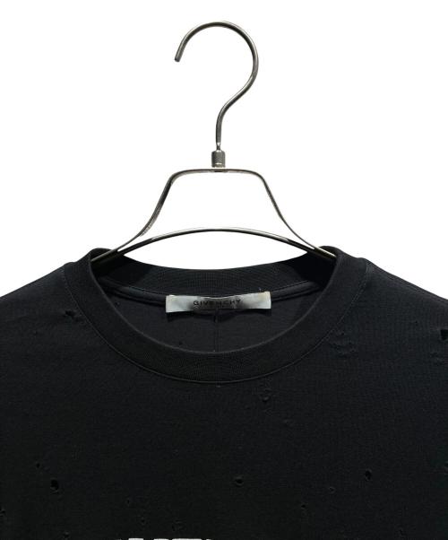GIVENCHY（ジバンシィ）GIVENCHY (ジバンシィ) デストロイ加工ロゴTシャツ/BW700D3015 ブラック サイズ:XSの古着・服飾アイテム