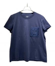HERMES（エルメス）の古着「Mosaic H Logo Pocket T-Shirt/モザイクＨロゴポケットTシャツ/3E4620DL」｜ネイビー