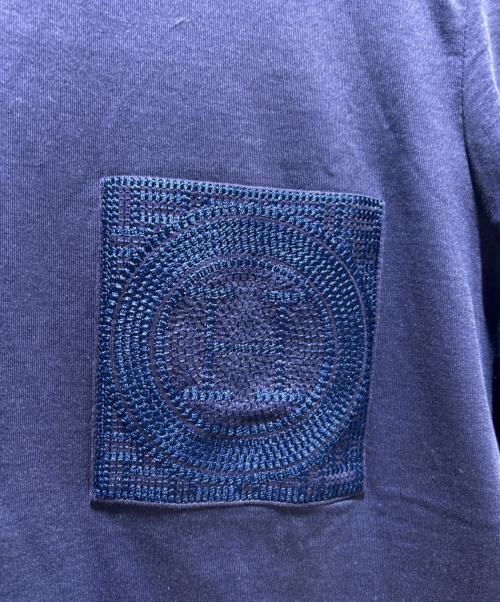 HERMES（エルメス）HERMES (エルメス) Mosaic H Logo Pocket T-Shirt/モザイクＨロゴポケットTシャツ/3E4620DL ネイビー サイズ:40の古着・服飾アイテム
