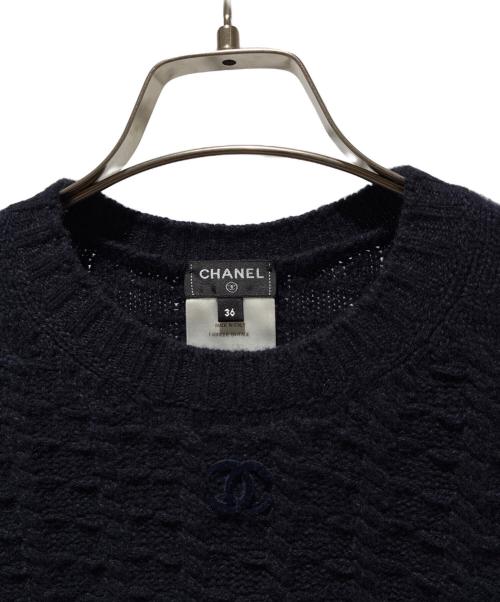 CHANEL（シャネル）CHANEL (シャネル) ココマークニット  ネイビー サイズ:36の古着・服飾アイテム