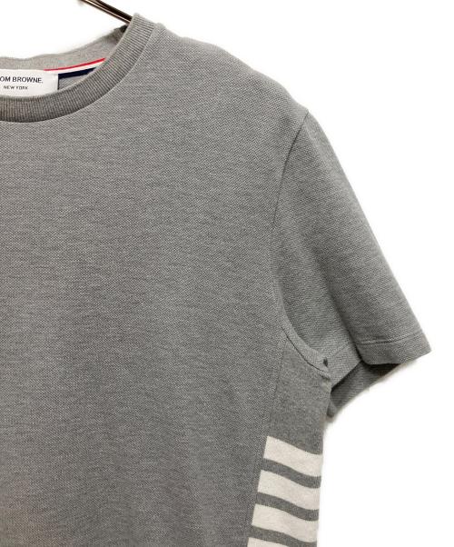 Thom Browne（トムブラウン）Thom Browne (トムブラウン) クラシック ピケ 4BAR Tシャツ グレー サイズ:3の古着・服飾アイテム