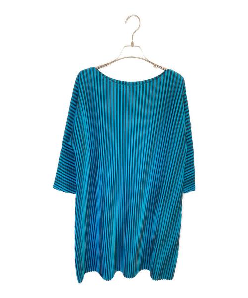 PLEATS PLEASE（プリーツプリーズ）PLEATS PLEASE (プリーツプリーズ) ワンピース ブルー サイズ:3の古着・服飾アイテム