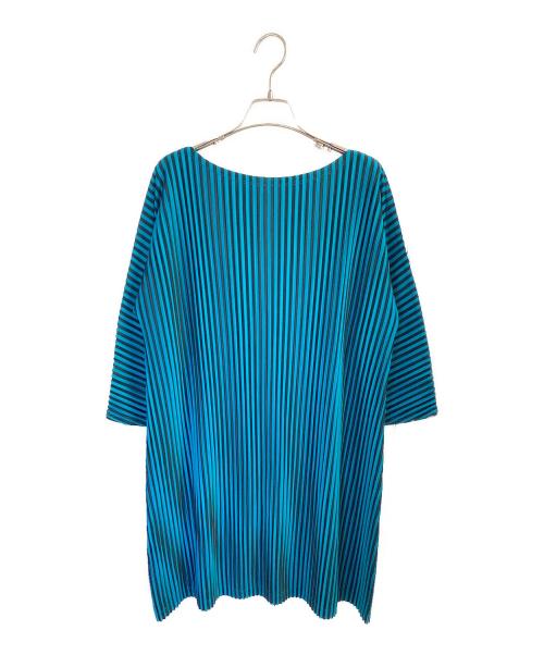 PLEATS PLEASE（プリーツプリーズ）PLEATS PLEASE (プリーツプリーズ) ワンピース ブルー サイズ:3の古着・服飾アイテム
