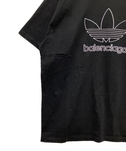 BALENCIAGA（バレンシアガ）BALENCIAGA (バレンシアガ) adidas (アディダス) BALENCIAGA×adidas　ロゴTシャツ ブラック サイズ:３の古着・服飾アイテム