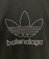 中古・古着 BALENCIAGA (バレンシアガ) adidas (アディダス) BALENCIAGA×adidas　ロゴTシャツ ブラック サイズ:３：45000円