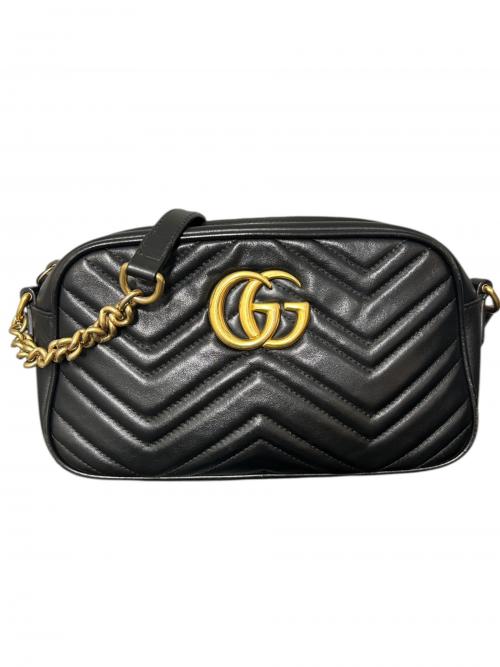 GUCCI（グッチ）GUCCI (グッチ) ショルダーバッグ/447632 ブラック×ゴールド金具 サイズ:-の古着・服飾アイテム