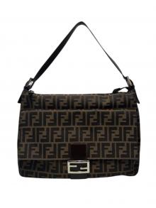 FENDI（フェンディ）の古着「ズッカ ワンショルダーバッグ」｜ブラウン×ブラック