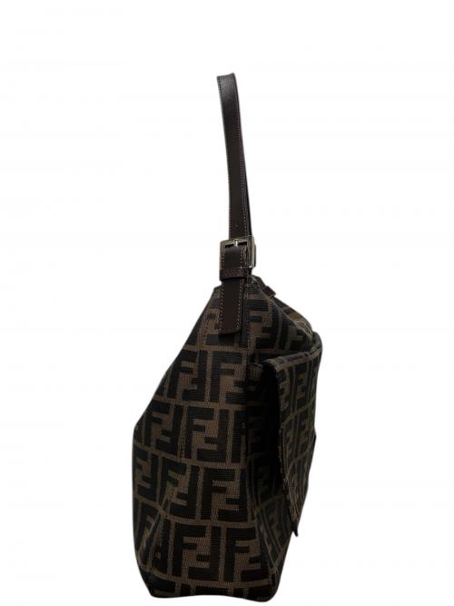 FENDI（フェンディ）FENDI (フェンディ) ズッカ ワンショルダーバッグ ブラウン×ブラック サイズ:-の古着・服飾アイテム