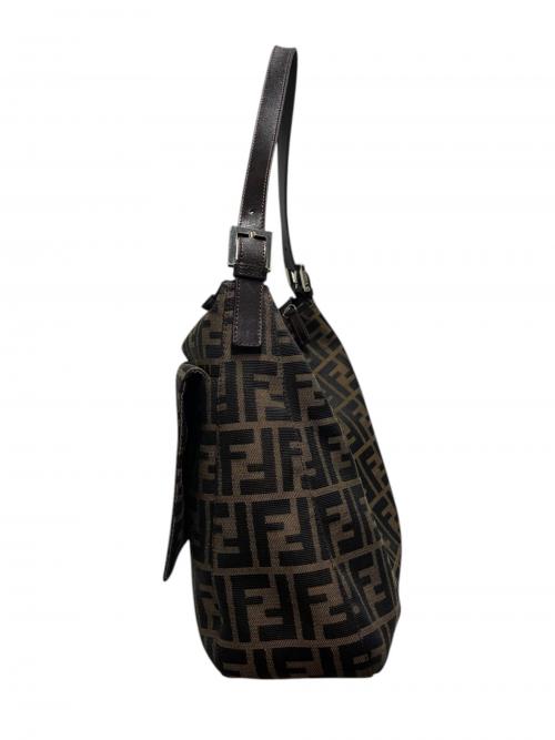 FENDI（フェンディ）FENDI (フェンディ) ズッカ ワンショルダーバッグ ブラウン×ブラック サイズ:-の古着・服飾アイテム